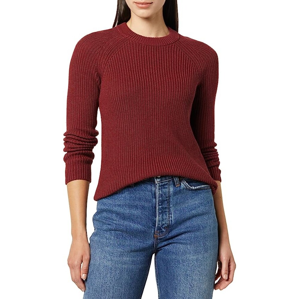 Aware Dark Red Rib Crewneck Sweater Sz M